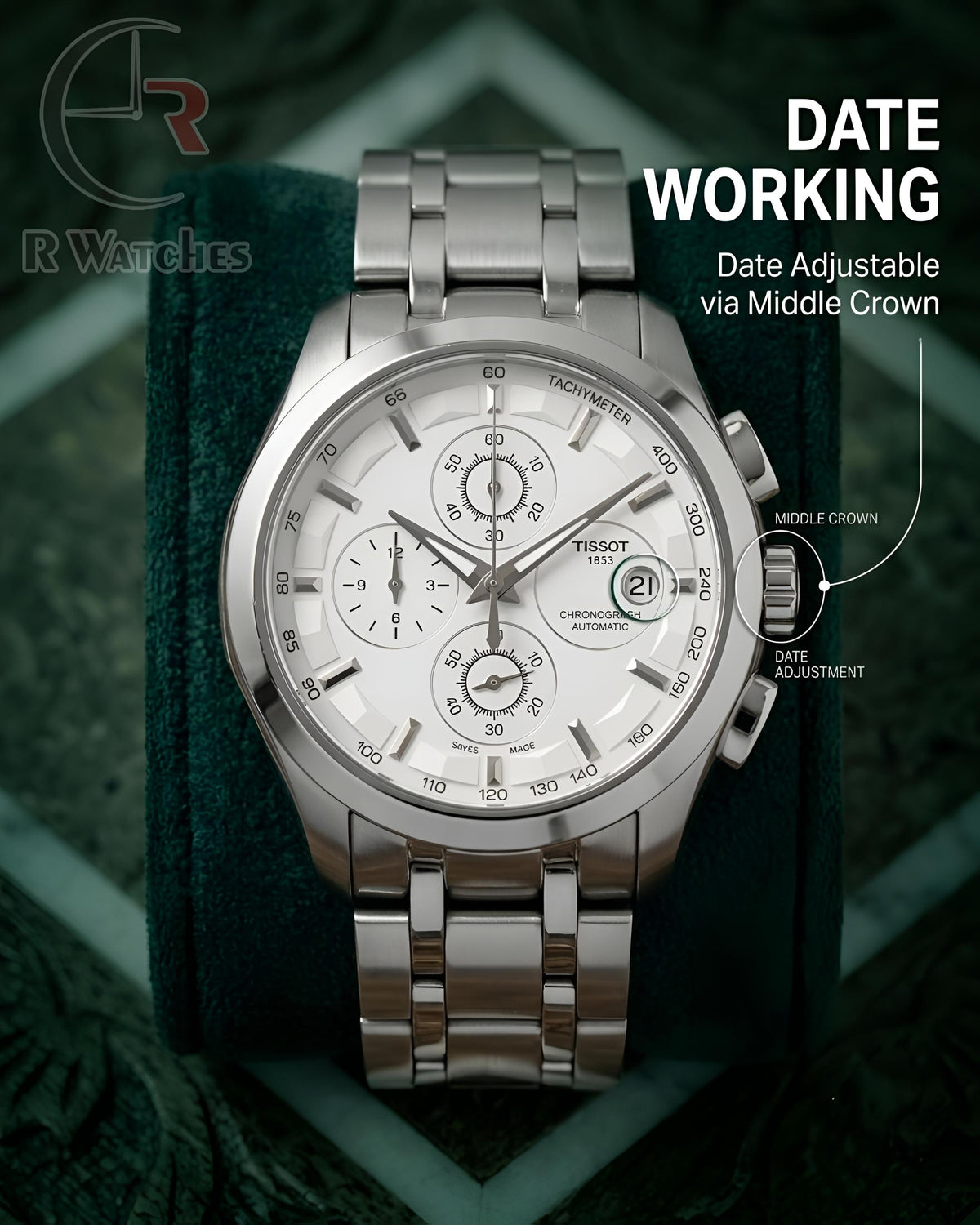 Tissot Silver White – Premium Luxury Chronograph Watch