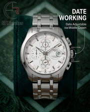 Tissot Silver White – Premium Luxury Chronograph Watch
