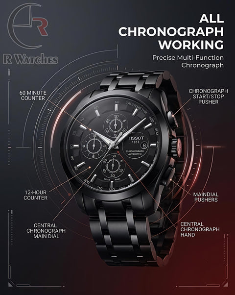 Tissot Full Black – Premium Luxury Chronograph Watch