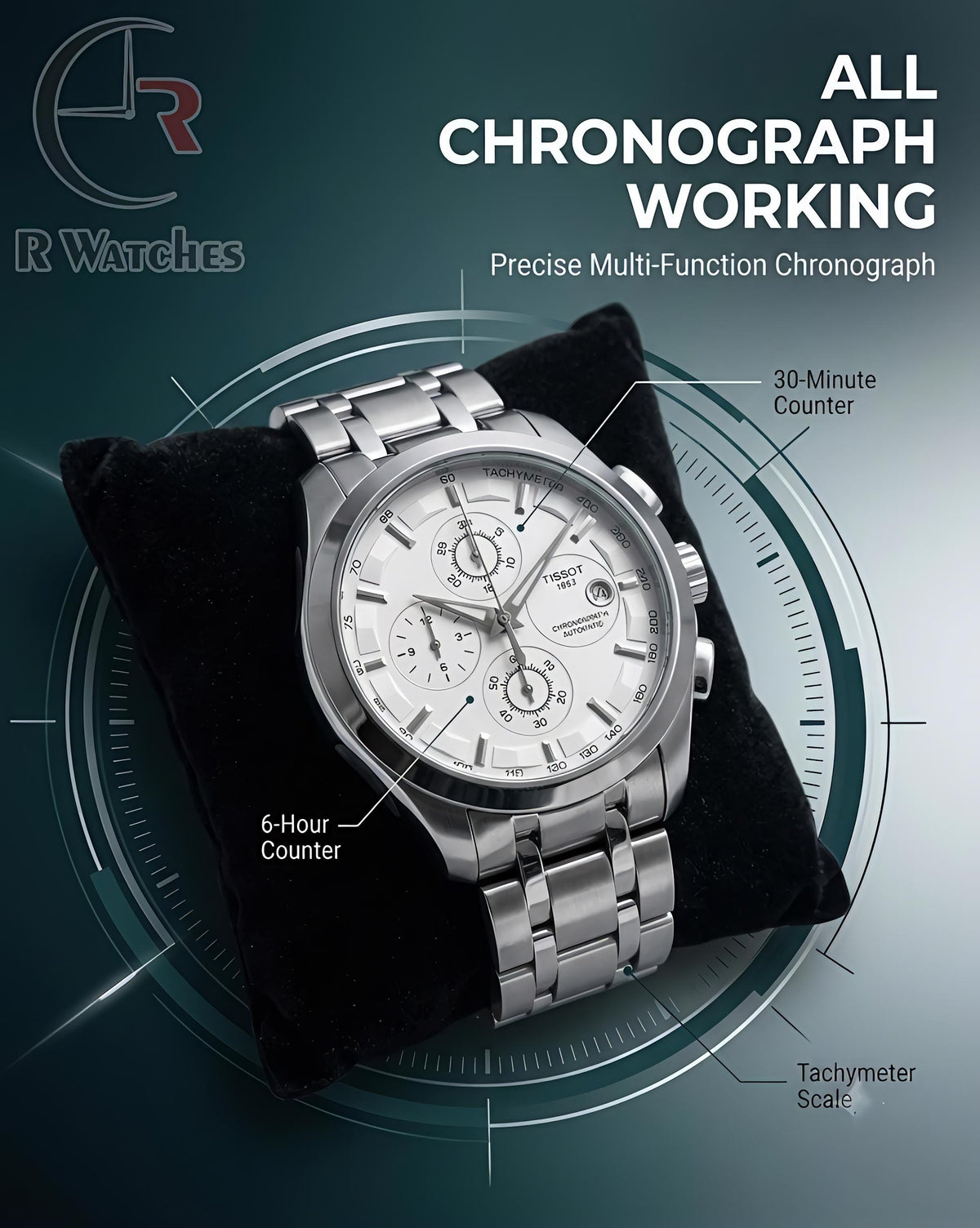 Tissot Silver White – Premium Luxury Chronograph Watch