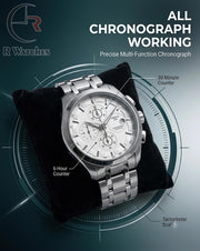 Tissot Silver White – Premium Luxury Chronograph Watch