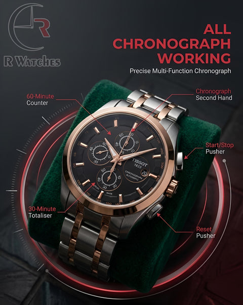 Tissot Dual Tone Black – Premium Luxury Chronograph Watch
