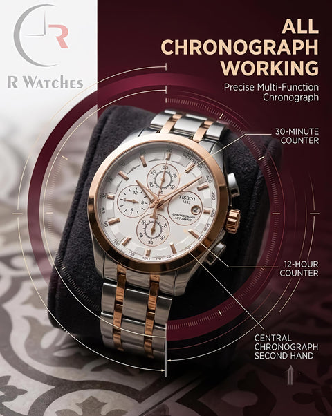 Tissot Dual Tone White – Premium Luxury Chronograph Watch