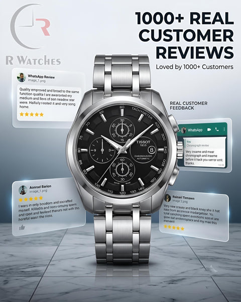 Tissot Silver Black – Premium Luxury Chronograph Watch