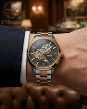 (SS) Fossil Automatic Rose Gold Black