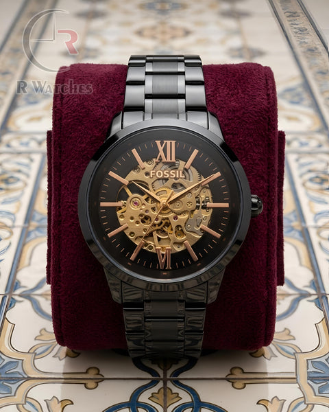 (OS2)🖤⭐ Fossil Automatic Full Black (FSAM27)