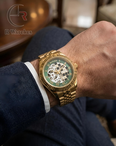 (OS) Rolex Automatic Chess Gold Green