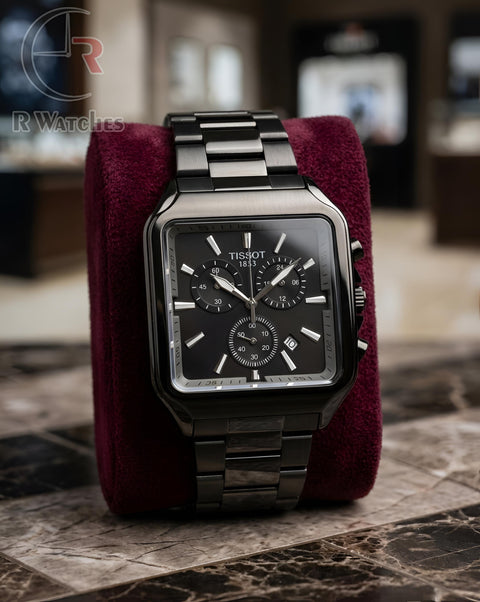 (OS) Tissot Square Black Silver