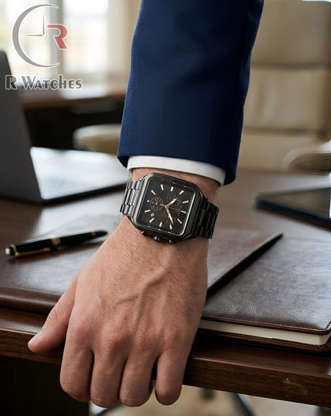 (OS) Tissot Square Rose Gold Black