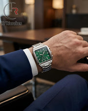 (OS) Tissot Square Silver Green