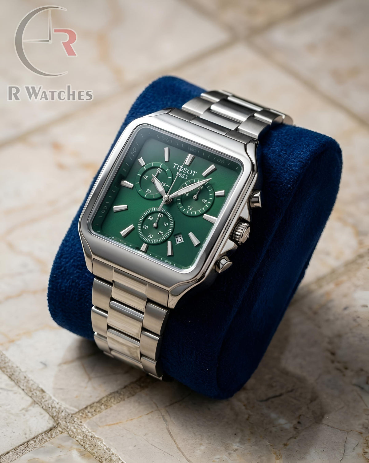 (OS) Tissot Square Silver Green