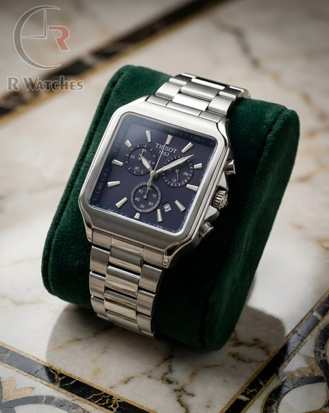 (OS) Tissot Square Silver Nevy Blue