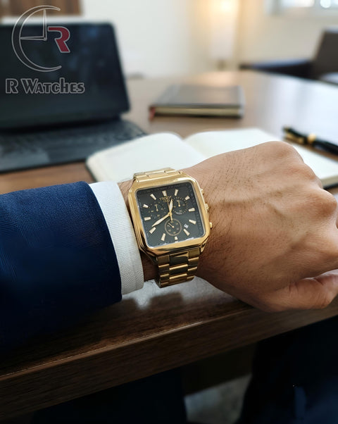 (OS) Tissot Square Black Gold