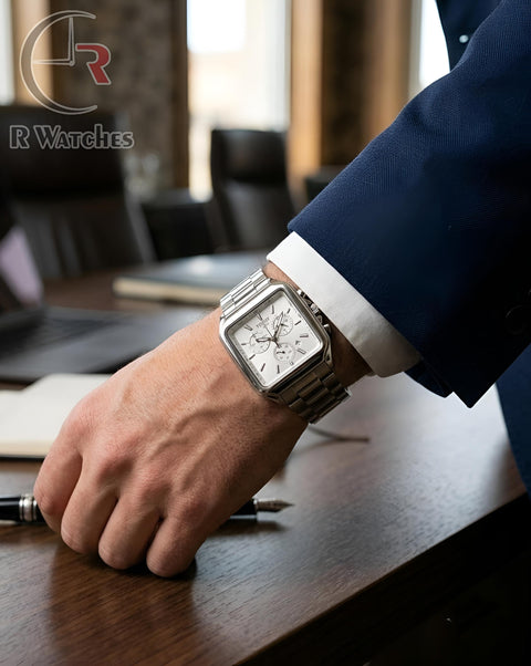 (OS2) Tissot Squre Silver White