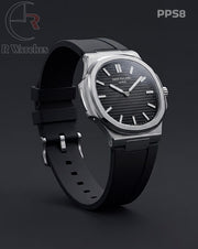 (SS)🖤Patek Philippe silicon Silver Black (PPS8)