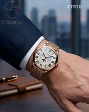 (OS2)🖤⬆️ Cartier new Rose Gold White Roman (CTP10)