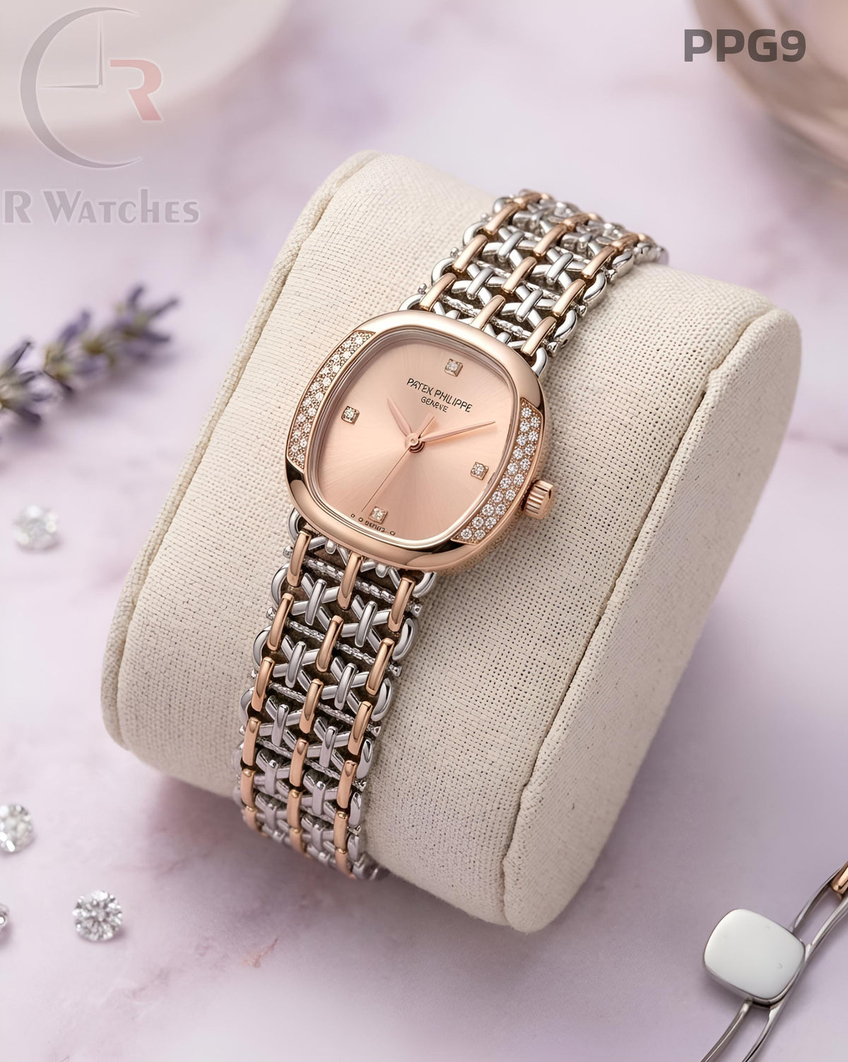 (OS)🖤⭐ Patek Philippe Girls Diamond Rose Gold Pink (PPG9)