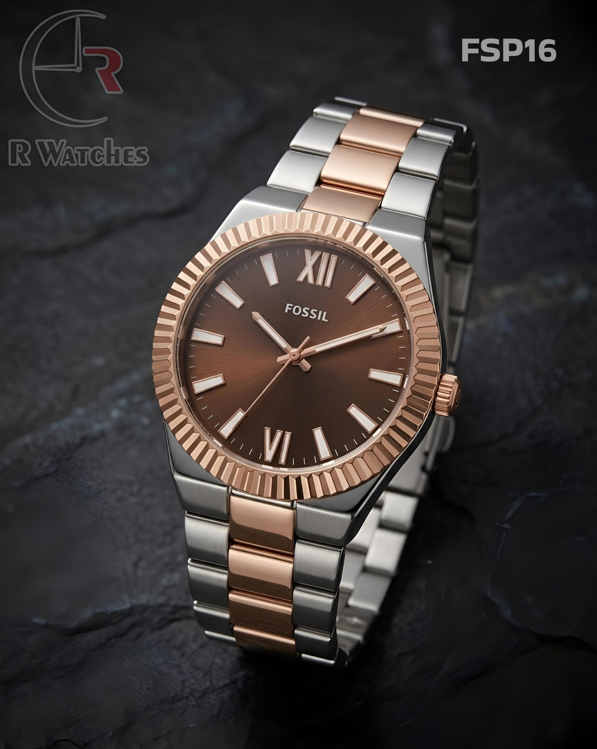 (SS)🖤⬆️⭐ Fossil Rose Gold Brown (FSP16)