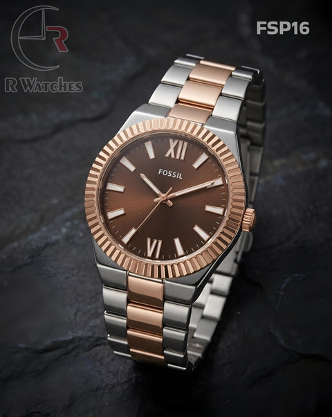 (SS)🖤⬆️⭐ Fossil Rose Gold Brown (FSP16)