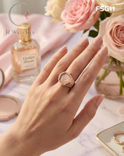 (SS)🖤⬆️ Fossil Girls Ring Full Rose Gold (FSG11)