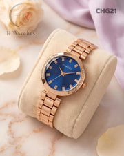 (SS)🖤⭐ Chanel girls rose gold blue dimond (CHG21)