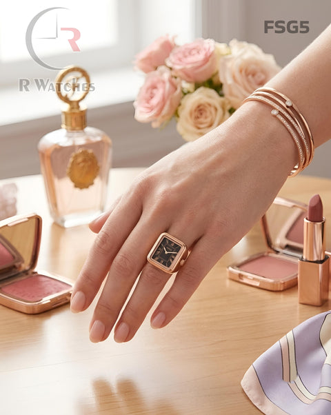 (SS)🖤 Fossil Girls Ring Roman Rose Gold (FSG5)