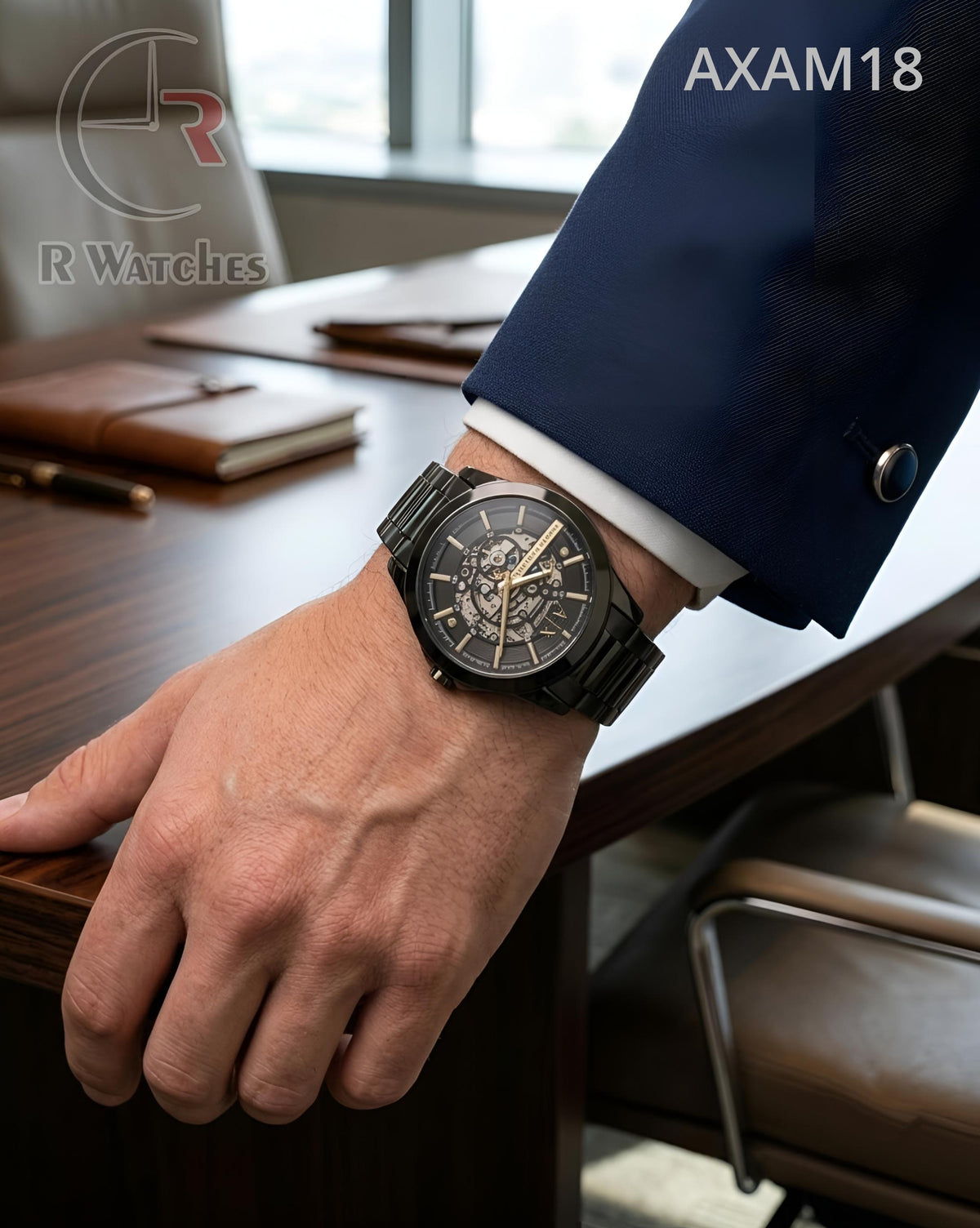 (OS3)🖤⭐ AX Automatic Full Black Gold (AXAM18)