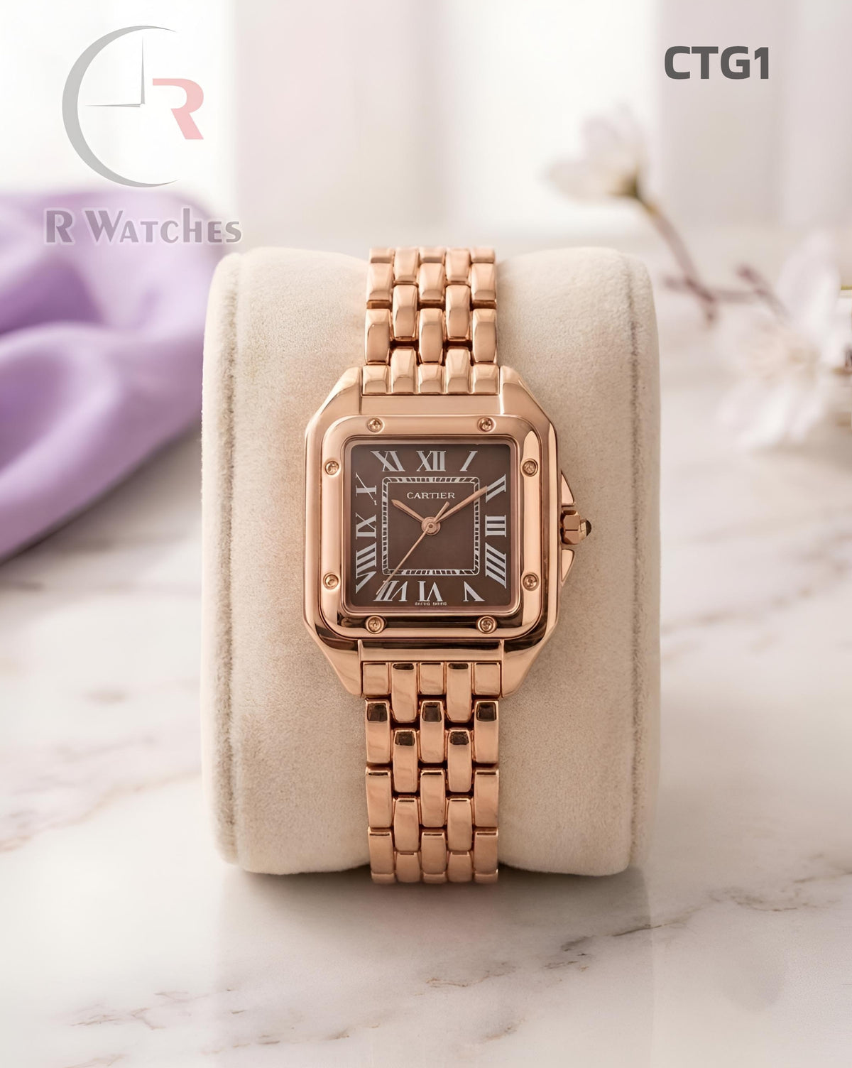 (OS)🖤⭐ Cartier Girls Rose Gold Brown (CTG1)