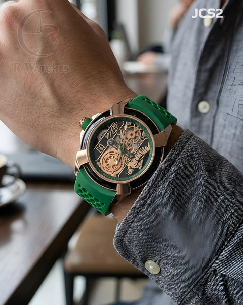 (OS)🖤⬆️ Jacob CR 7 Silicon Green Rose Gold (JCS2)