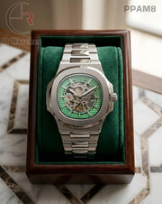 (OS)🖤⭐ Patek Philippe Automatic Silver New Colour (PPAM8)