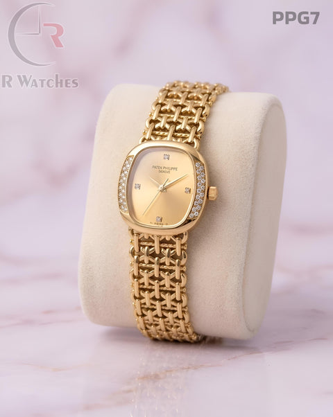 (OS)🖤⭐ Patek Philippe Girls Diamond Full Gold (PPG7)