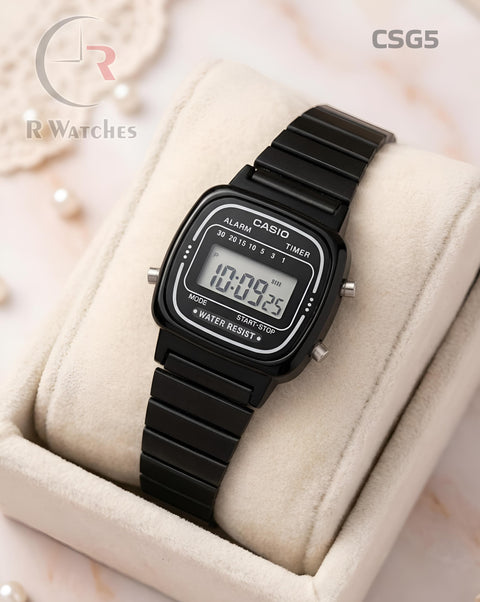 (SS)🖤⭐ Casio Girls illuminator Full Black (CSG5)