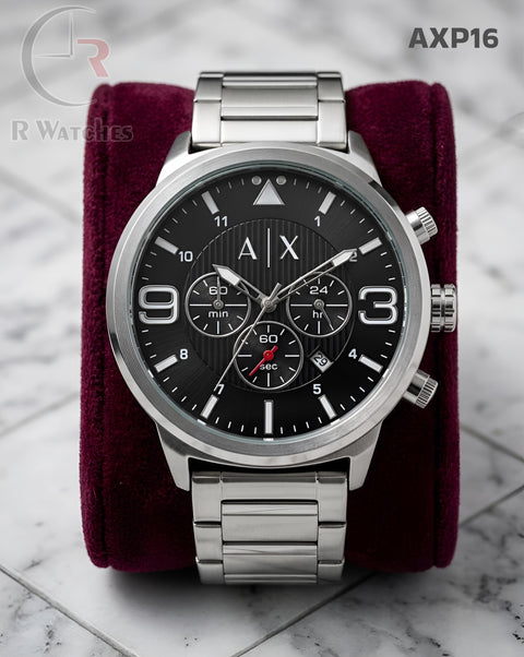 (OS2)🖤⭐ AX Silver Black Dial (AXP16)