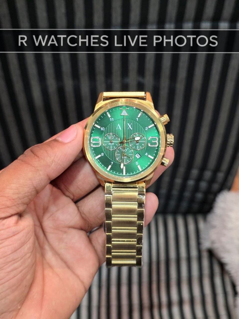 (OS2)🖤⭐ AX Gold Green Dial (AXP17)