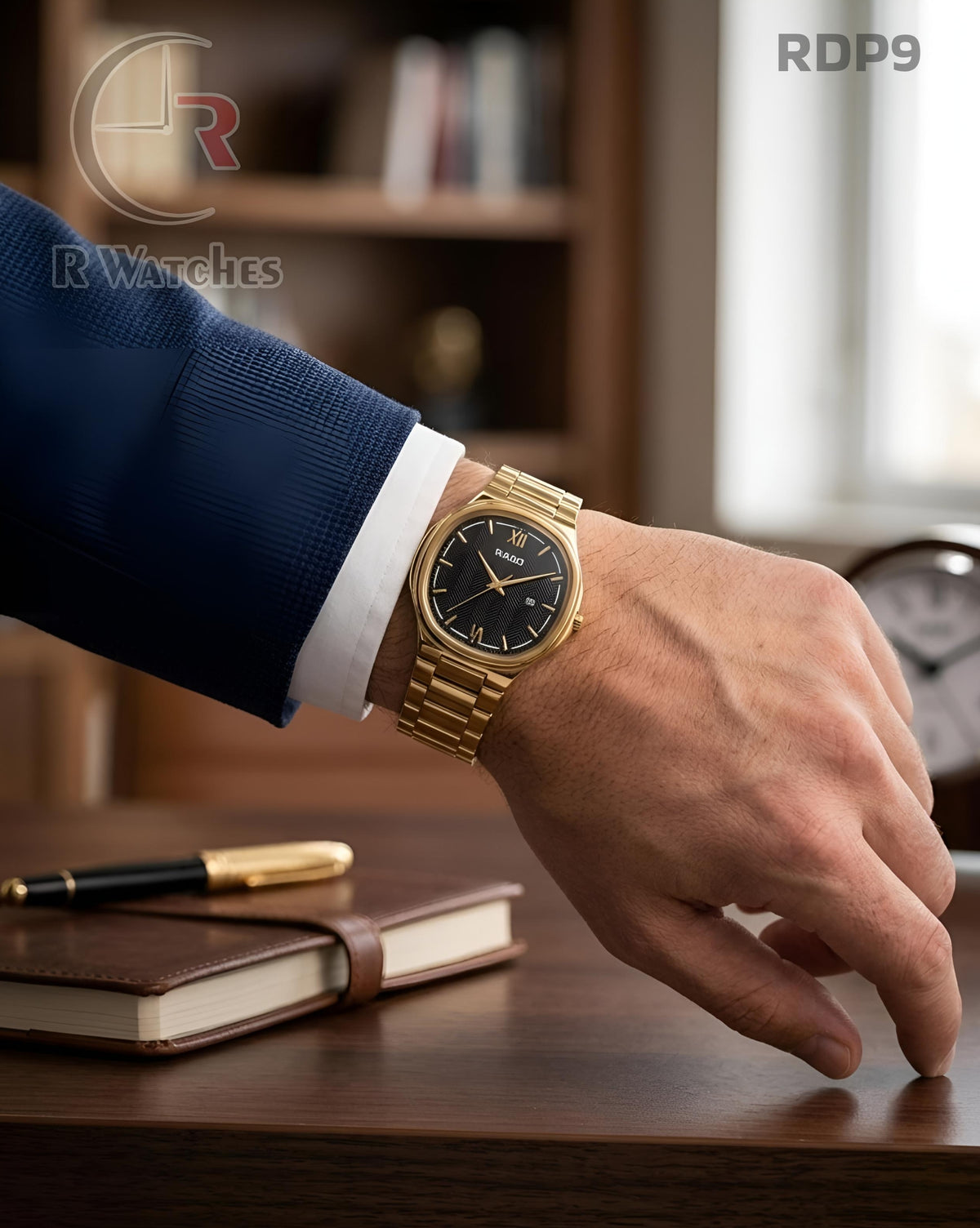 (SS)🖤 Rado Square Gold Black (RDP9)