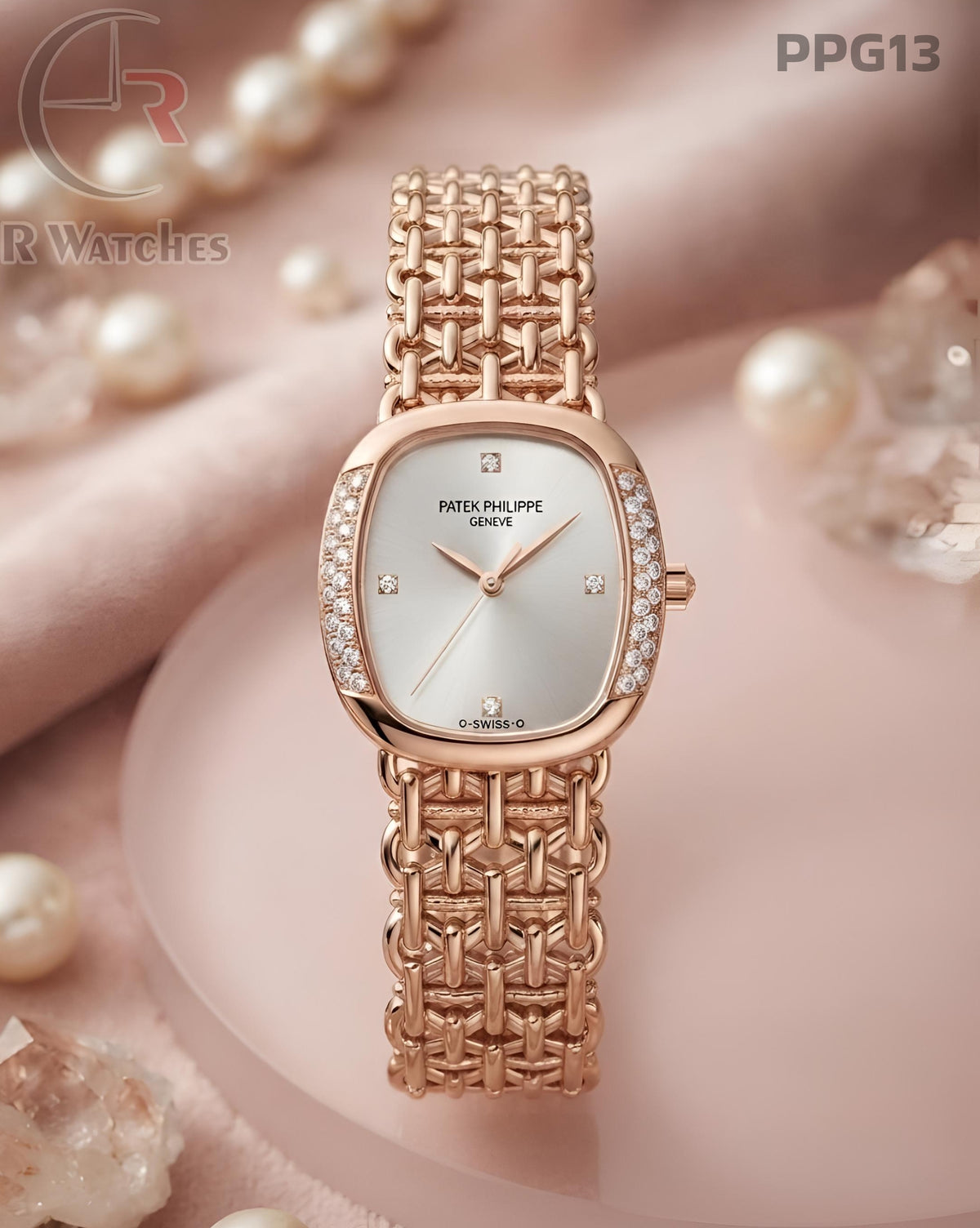 (SS)🖤⭐ Patek Philippe Girls Diamond Rose Gold White (PPG13)