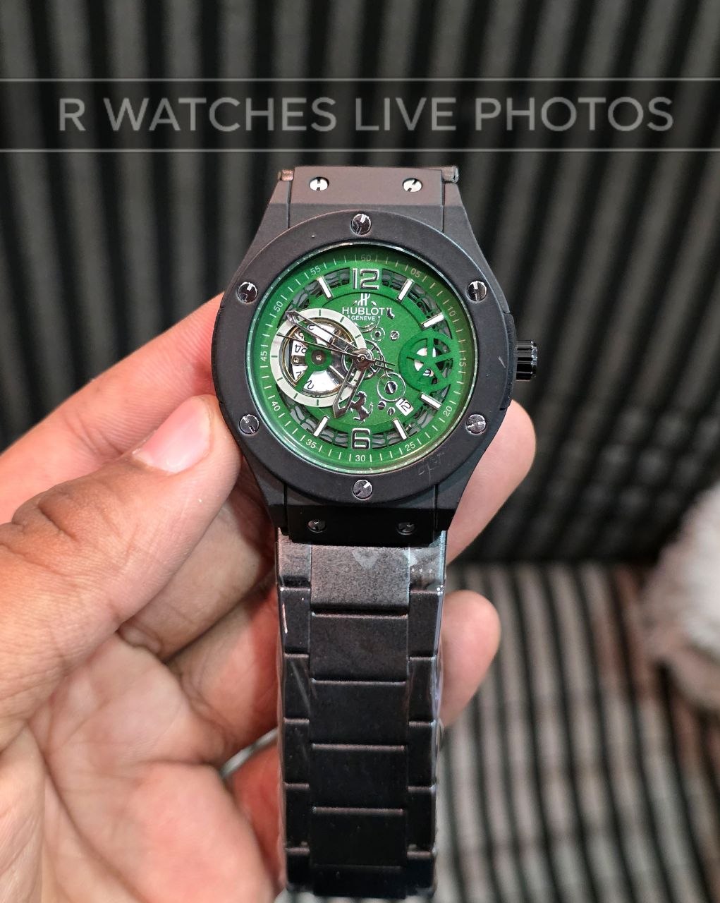 (OS)🖤⭐ Hublot Machinery Black Green (HBP9)