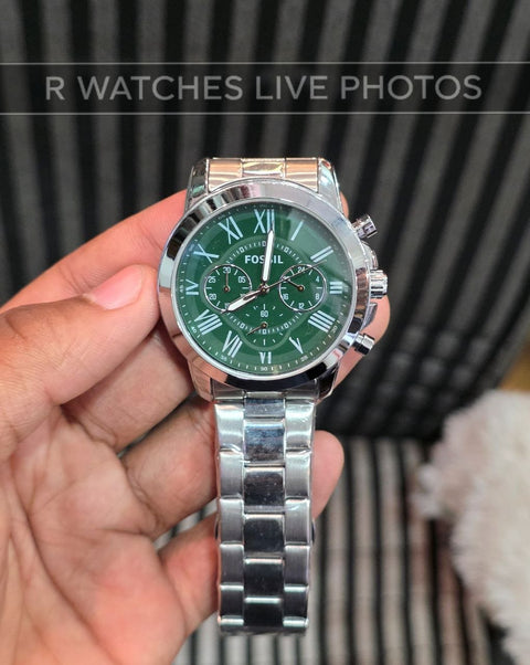 (SS)🖤⭐ Fossil Silver Green Roman Dial (FSP23)