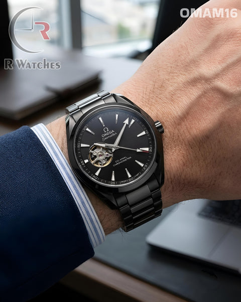 (SS)🖤⬆️⭐ Omega Automatic Full Black (OMAM16)