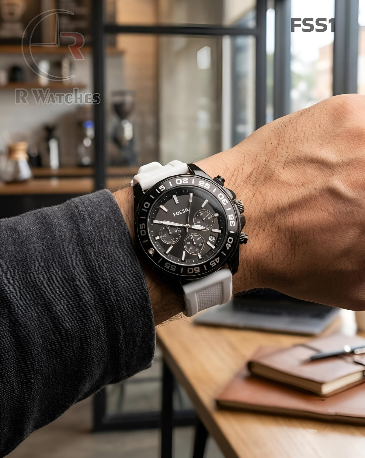 (OS)🖤⭐ Fossil Silicon Black White (FSS1)