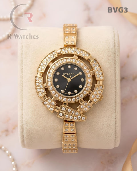 (SS)🖤⬆️⭐🔁 Bvlgari girls Gold Black (BVG3)