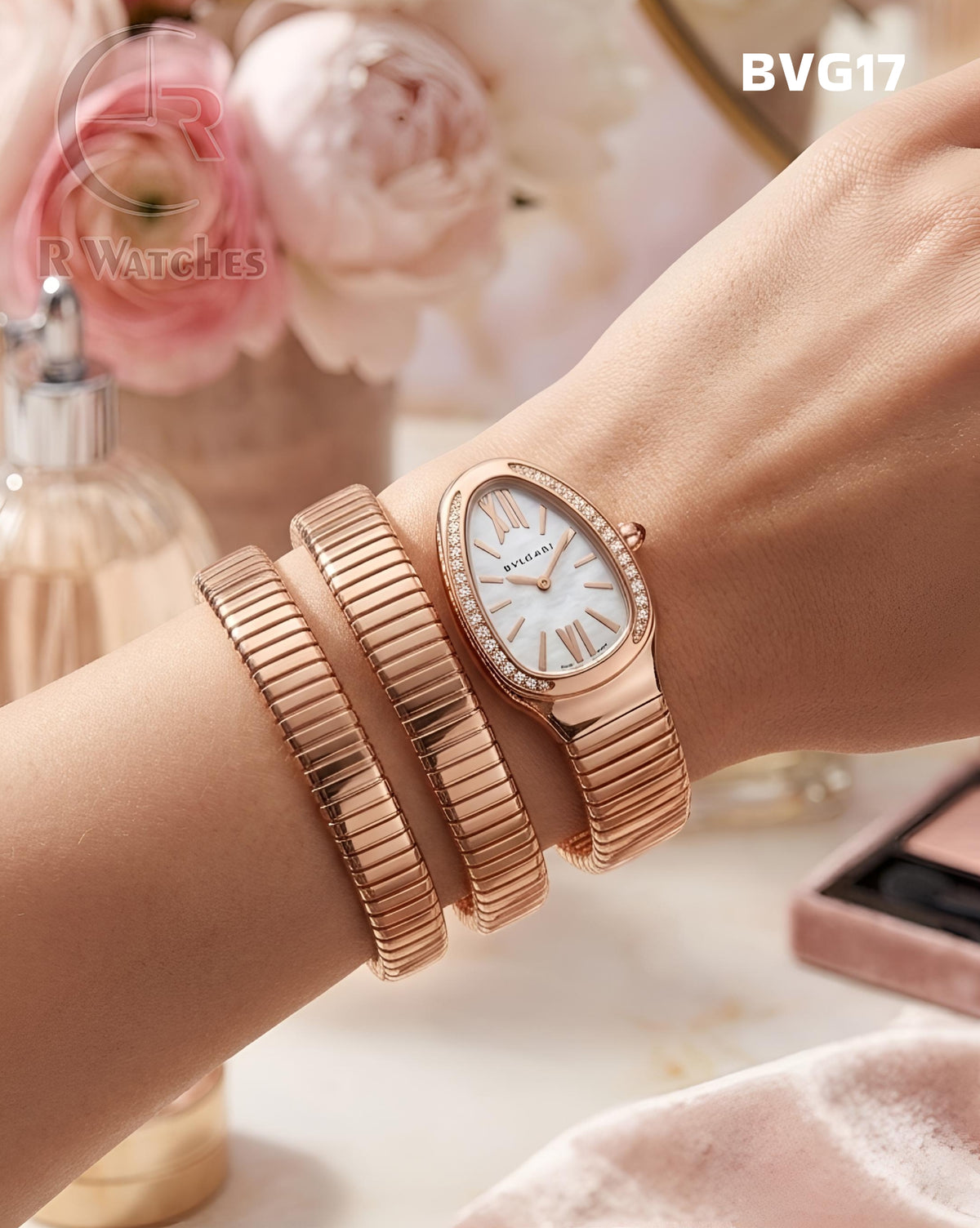 (OS)🖤⭐ Bvlgari Girls Heavy Rose Gold White (BVG17)