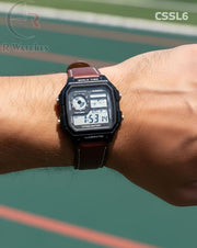 (SS)🖤 Casio world time leather black brown (CSSL6)