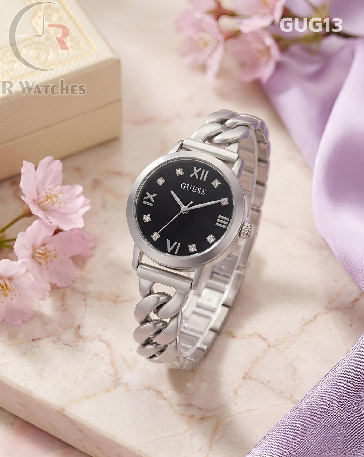 (OS)🖤⭐ Guess Girls Silver Black (GUG13)