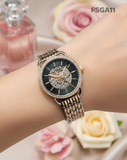 (SS)🖤⬆️⭐ Fossil Automatic Girls Dual Tone Black (FSGA11)