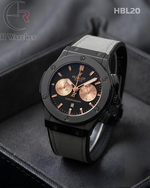 (OS2)🖤 Hublot Leather Black Grey (HBL20)