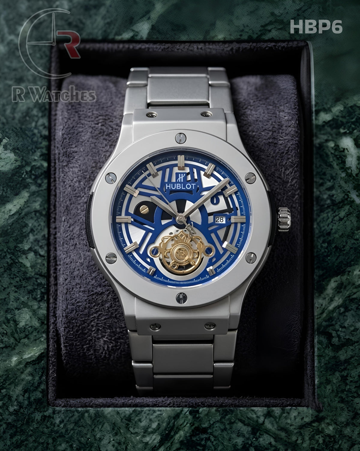 (OS)🖤⭐ Hublot silver blue (HBP6)