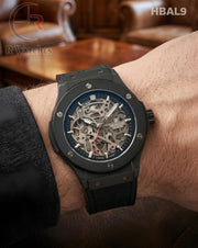 (SS)🖤⭐ Hublot Automatic Leather Full Black (HBAL9)