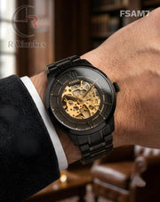 (SS)🖤⭐ Fossil Automatic Trp Full black (FSAM7)