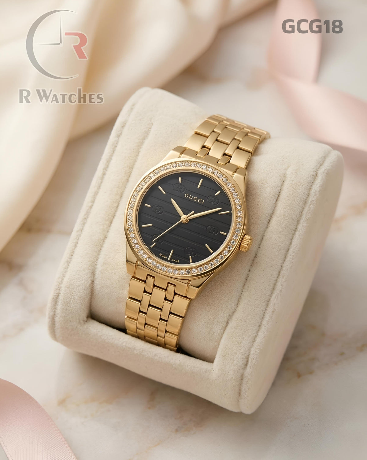 (OS)🖤⭐ Gucci girls dual tone black (GCG12)